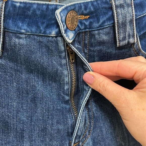 See By Chloe - High-Rise Flare Jeans With Velvet Accent - Size Unknown, 28? - Picture 4 of 15